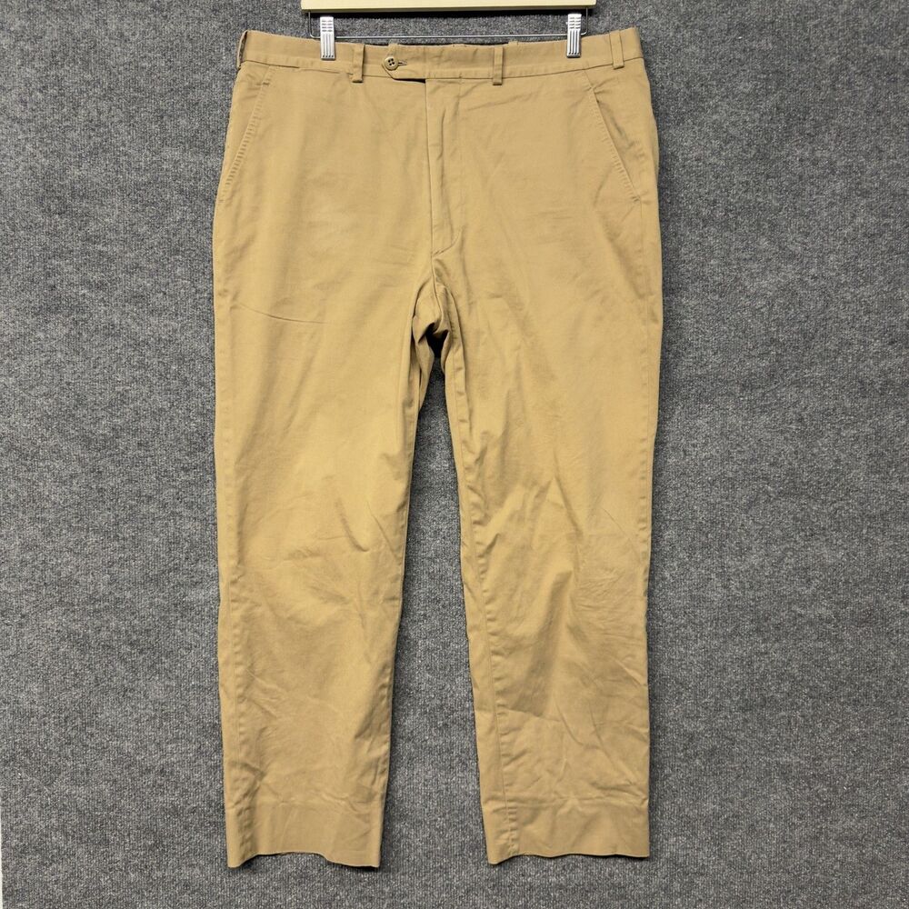 Vintage Hertling Chino Pant Brown Trousers Preppy Casual USA Dress 36x29 Preppy